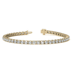 8.5 CTW Lab Grown Diamond Tennis Bracelet in 14kt White/Yellow Gold (G/VS) AGI Certified