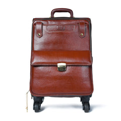 Leather Carry-On Trolly Bag