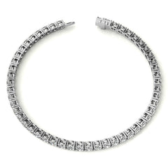 8.5 CTW Lab Grown Diamond Tennis Bracelet in 14kt White/Yellow Gold (G/VS) AGI Certified