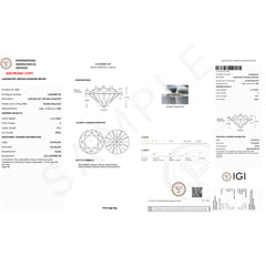 1 Carat Lab Grown Diamond Three Stone Engagement Ring with IGI Certificate
