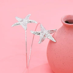 New Fashion Golden Alloy 2 Starfish Arm Bracelet for Women  Summer Beach \Dance Party Cuff Bracelets Jewlery Accessories Gifts