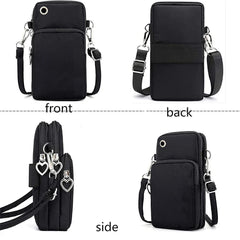 Women's Handbags Black Explosive Coffee Cat Messenger Bags | Female Cartoon Shoulder Bag Purse (Fashion Mobile Phone Crossbody Bags)