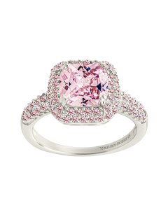 Sterling Silver Pink CZ Legacy Ring