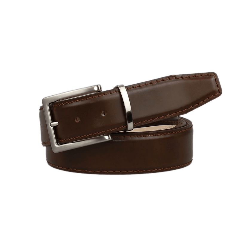 Spotty Brown Italian Calf Leather Belt