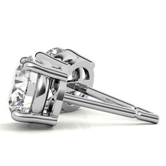 5.00 CTW AGI Certified Lab Grown Round Diamond Stud Earrings – G/VS in 14K White or Yellow Gold