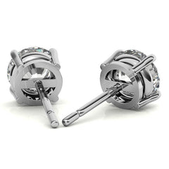 5.00 CTW AGI Certified Lab Grown Round Diamond Stud Earrings – G/VS in 14K White or Yellow Gold